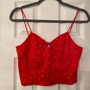 NWT Red Revolve Crop Top